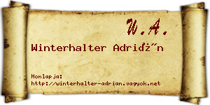 Winterhalter Adrián névjegykártya