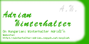 adrian winterhalter business card